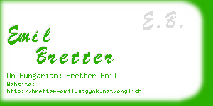 emil bretter business card